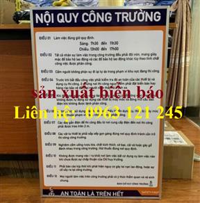 Biển báo nội quy công trường