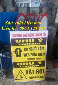 Biển cảnh báo cẩu trục bằng bạt