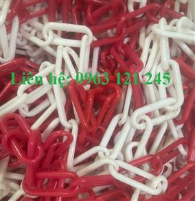 Dây xích nhựa trắng đỏ