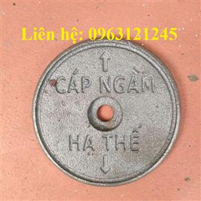 Mốc báo cáp ngầm hạ thế bằng gang