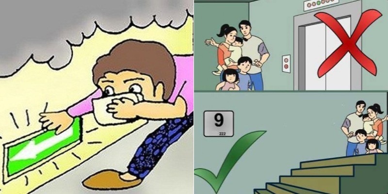 Cách thoát hiểm khi có cháy ở chung cư