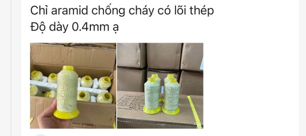 Chỉ Aramid chống cháy có lõi thép